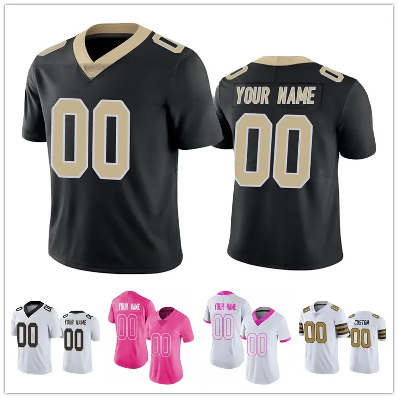 

Custom New Orleans Men Women Youth Football Jersey #41 Alvin Kamara #12 Chris Olave #13 Michael Thomas #94 Cameron