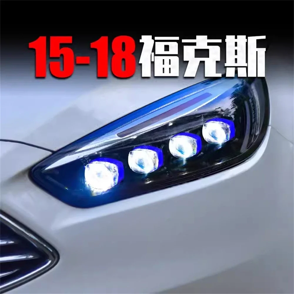 

Car front lamp Headlight headlamp assembly Daytime Running light DRL for 15-18 Ford Focus Turn signal 2pcs