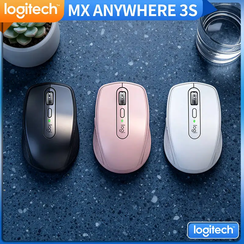 

Compact Logitech MX Anywhere 3S Wireless Mouse - 8K DPI, MagSpeed Wheel, Anti-Slip Grip, Great for Weekend Work & Short Trip