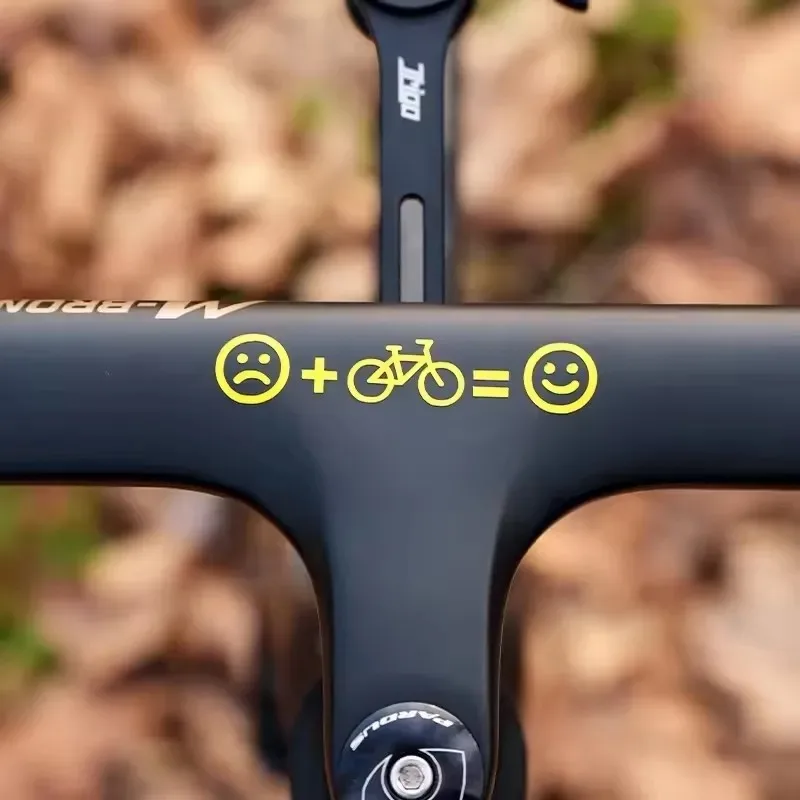 1 قطعة ملصقات الدراجة شخصية MTB الطريق دراجة الإطار ملصق الزخرفية التعبيرات الشارات اكسسوارات الدراجة التوازن الاطفال صائق