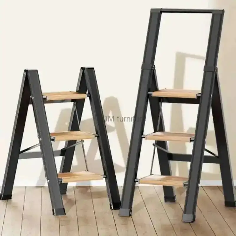 Aluminum Multifunctional Alloy Ladders Folding 2/3/4 Step Stools Herringbone Ladder for Home Thickened Telescopic Staircase T