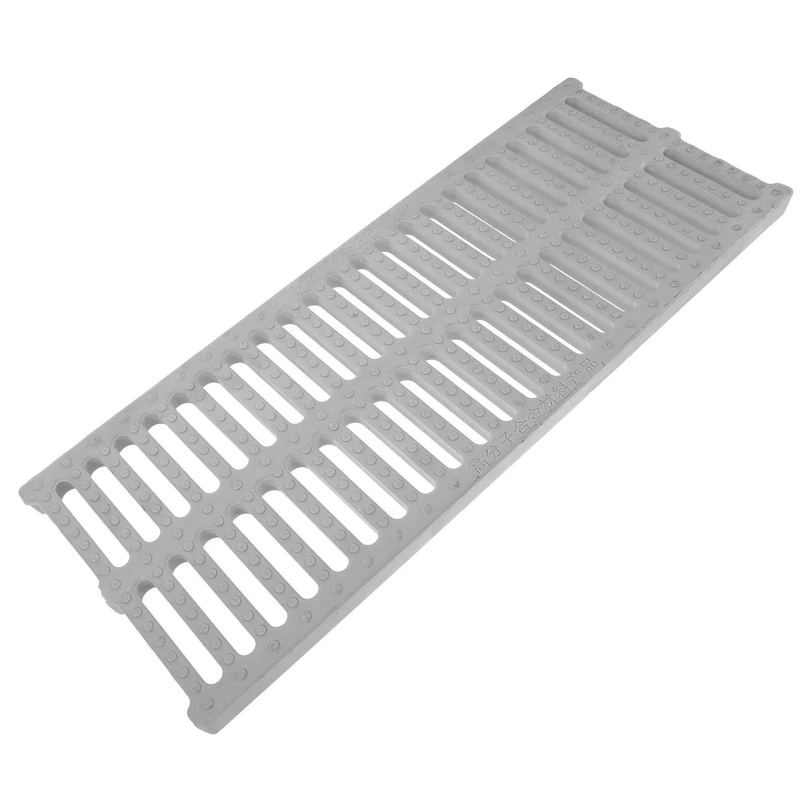 

20X8 Inch Heavy Duty Polymer Drain Grate High Load Anti-Slip Trench Cover For Garage Pool Patio Farm Driveway Outdoor Drainage