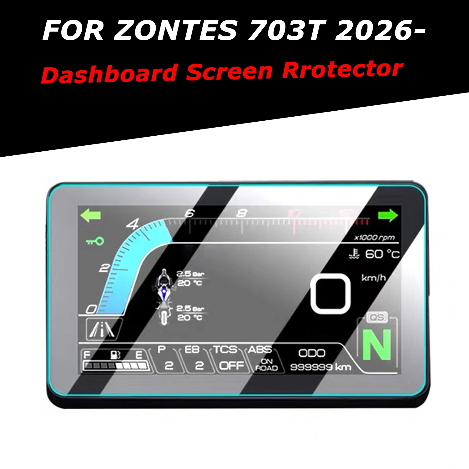 For Zontes 703T 703t 2026 Motorcycle Accessories Scratch Cluster Screen Dashboard Protection Instrument Film Protector Film
