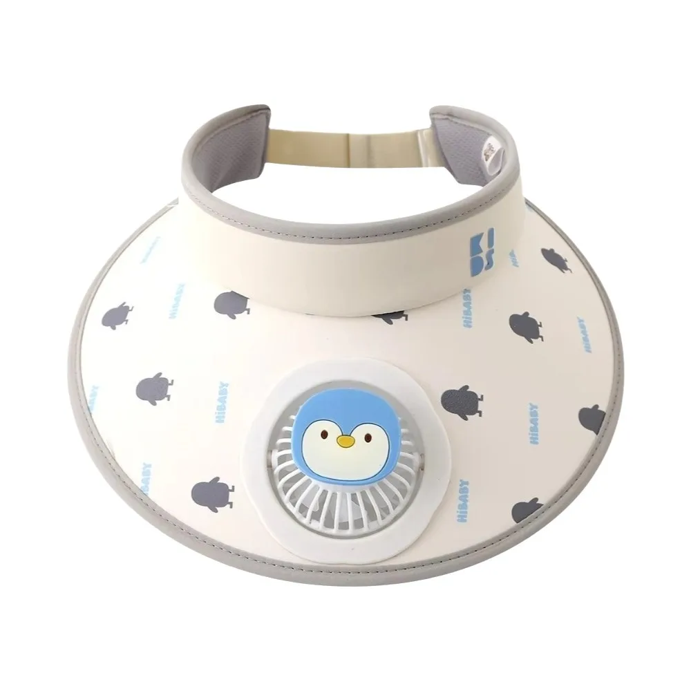 

Cute Cartoon Children Fan Hat Breathable Elastic Wide Brim Fan Hat Rechargeable Lightweight Cooling Sunshade Hat Camping