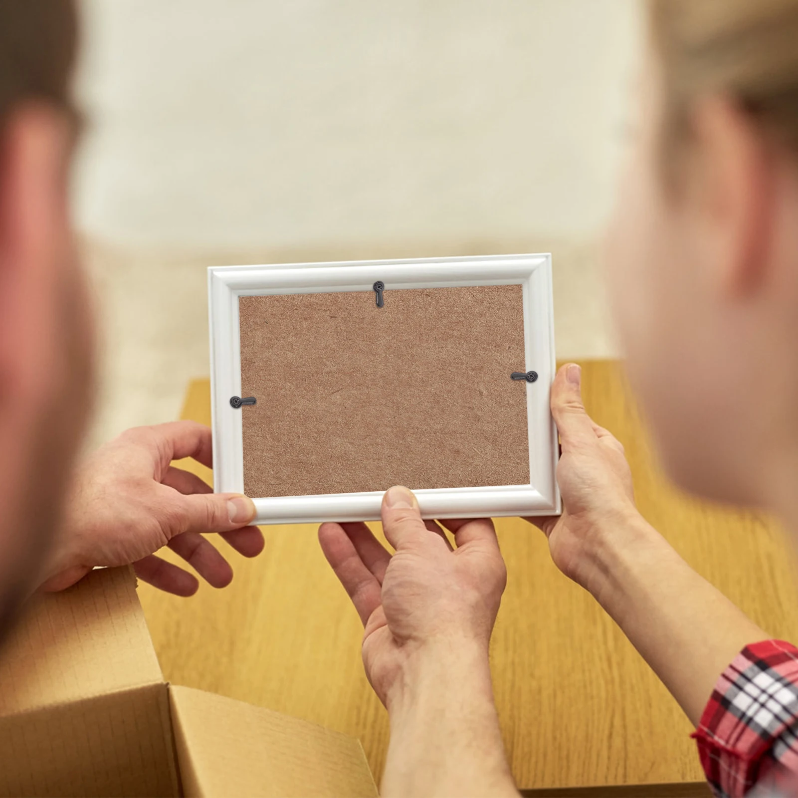 

100pcs Photo Frame Backing Clips Iron Turn Button With Screw For Hanging Posters Picture Framing Supplies Hardware Accessory