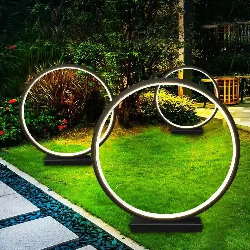 2025 New Design Outdoor Lighting Round Moon Lamp for Street Garden Creative External Wall Sconce Household Circular Lawn Lamp