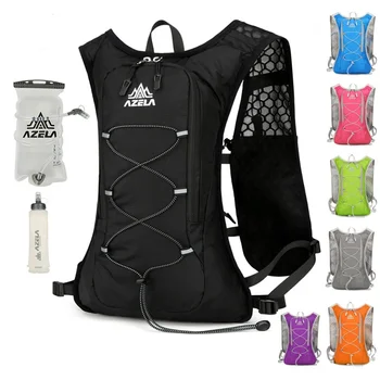 8l correndo hidratação colete mochila das mulheres dos homens sacos de desporto ao ar livre trilha maratona jogging caminhadas mochila opção saco de água balão