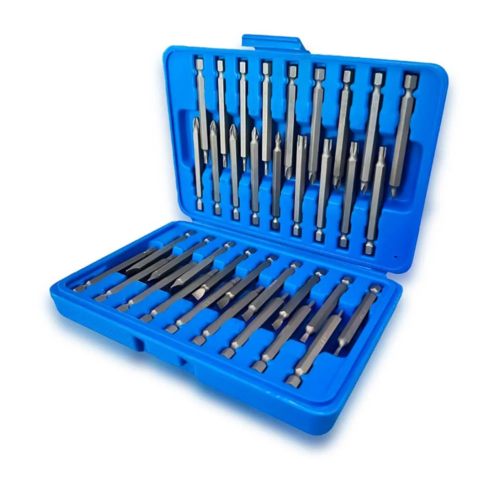 36pcs 1/4 Inch Shank Screwdriver Bits Set 75mm Long For Torx Flat Hex Slotted Drive Electric Drill Power Tool Accessories