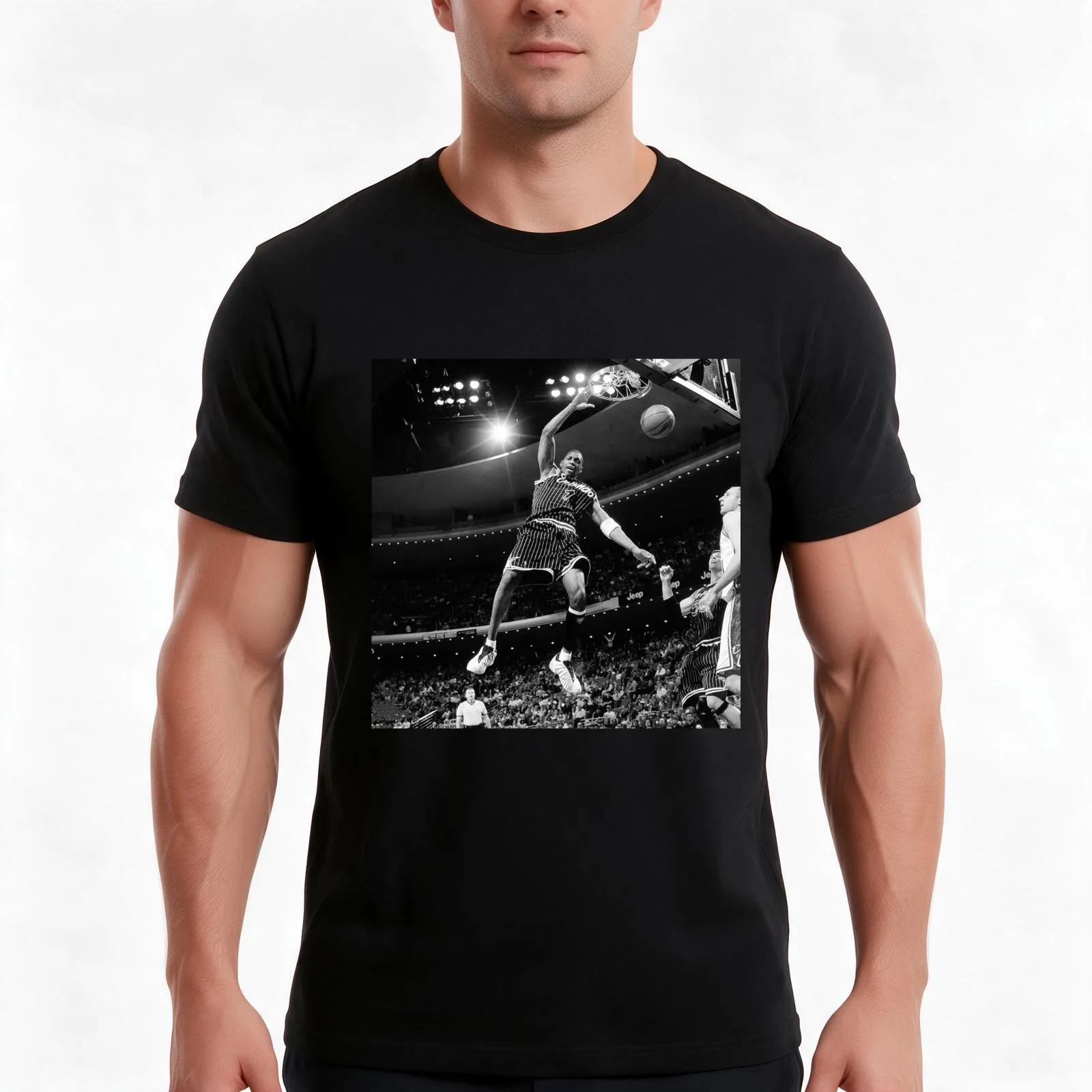 Tracy McGrady - Black / White T-Shirt Summer Casual Cotton Tee Oversized Streetwear Tops Vintage Graphic Print 100% Cotton