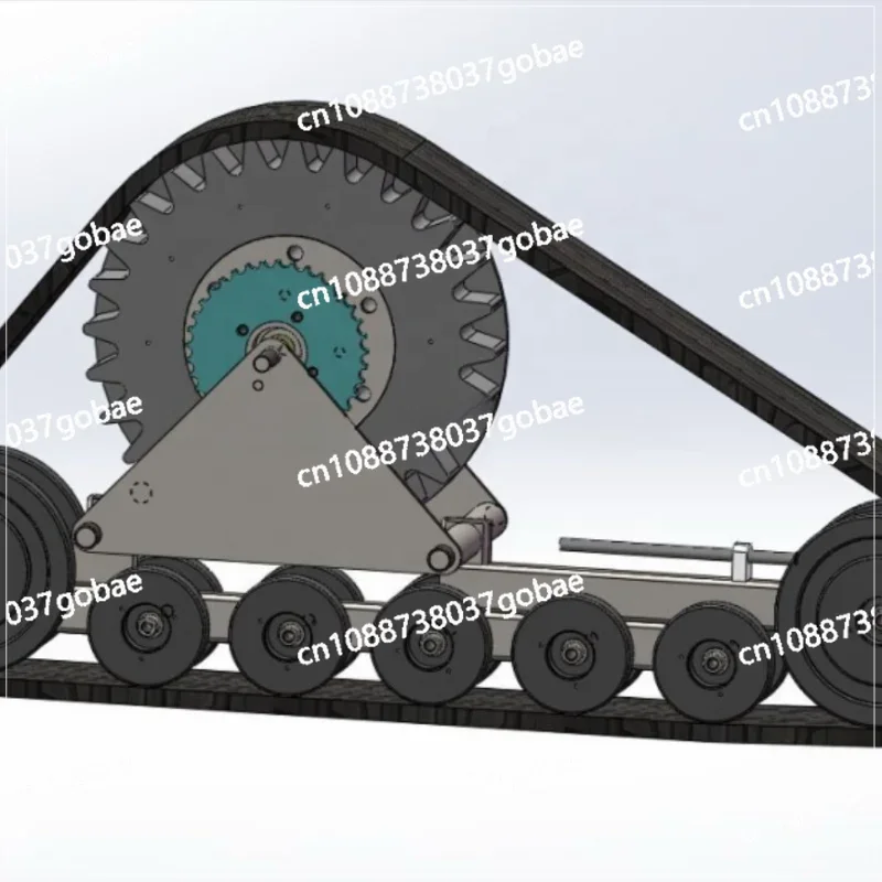 Rubber Tracked Wheelchair ATV Rubber Track Parts, ATV Track System Assembly/ Rubber Crawler for Off-road Vehicle