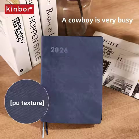 Kinbor Efficiency 2026 Whole Year Planner A5 Size Notebook Daily Plan Writing Journal Weekly Monthly Planning Calendar Grid Page