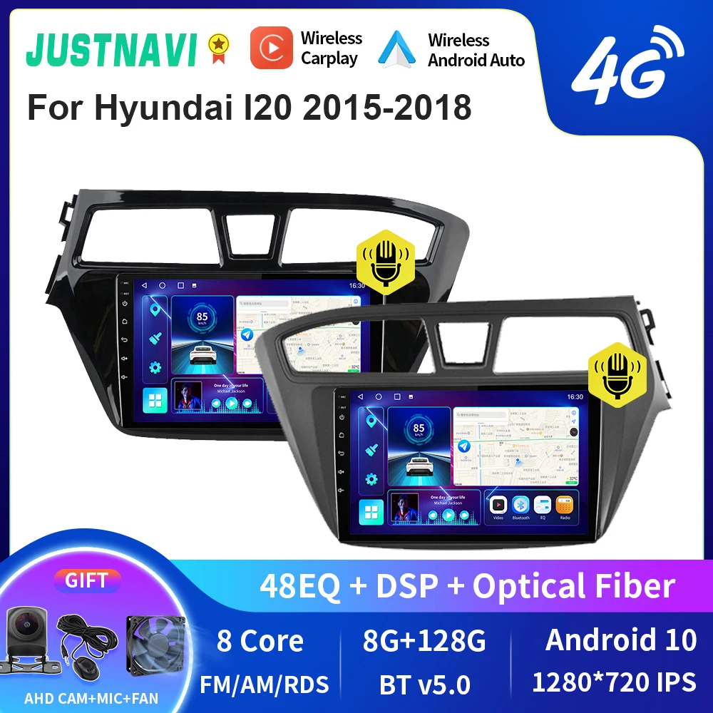 

Автомобильный радиоприемник JUSTNAVI QT10 Android для Hyundai I20 2015-2018 Стерео GPS Carplay автомобильный мультимедийный плеер No 2Din головное устройство
