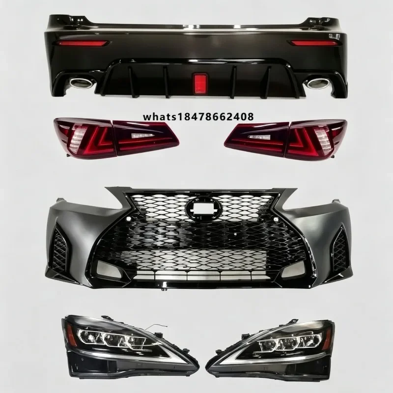 New for IS 2006-2012 to 2021 Body Kit Upgrade with ABS Front & Rear Bumpers High Quality Auto Body Parts