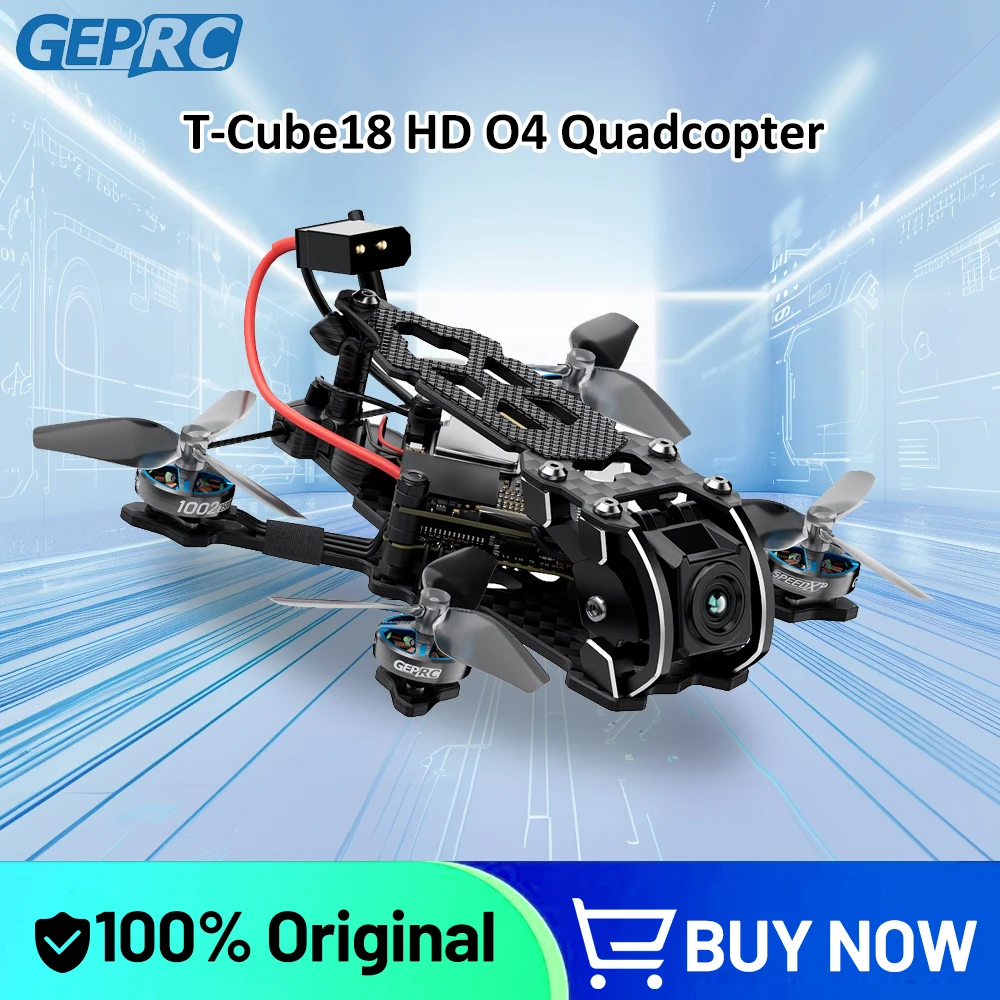 GEPRC T-Cube18 HD O4 Air/Analog Mini Quadcopter Built in ELRS 2.4G 1.8 Inch 12A 8Bit ESC SPEEDX2 1002 18000KV Motor FPV Drone