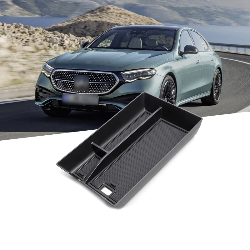 메르세데스 벤츠 E 클래스 W214 V214 E200 E260 E300 2024 인테리어 액세서리 용 자동차 중앙 제어 팔걸이 상자 보관함