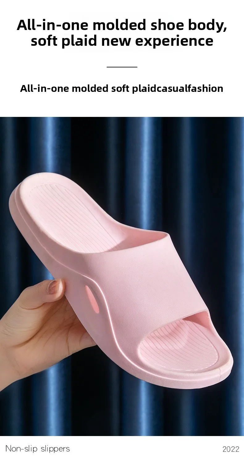 Herren Anti-Rutsch-Slipper, leichte, offene Zehenpartie, schnelltrocknende Hausschuhe für drinnen und draußen, Badezimmer, Strand, Sommer, Indoor-Outdoor-EVA-Slipper – Detail 3