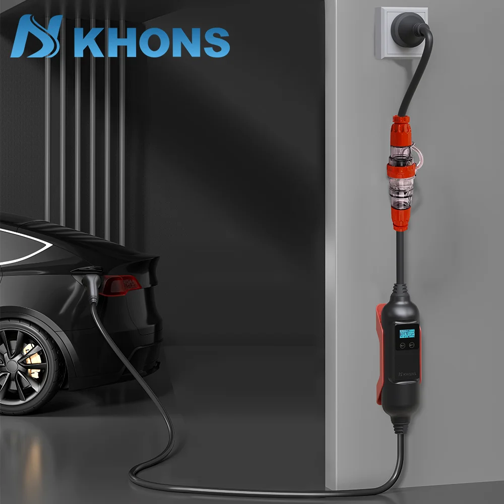 Khons Electric Vehicle Charger Australian 32A 3-phase Female To 15A Male Adapter 32A To 10A Electric Vehicle Charger Connector