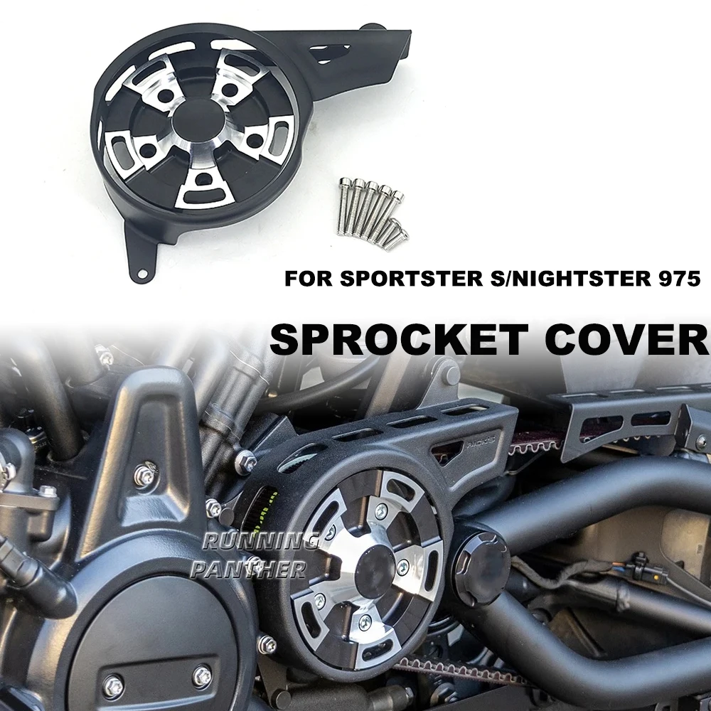 

For RH1250S Sportster S 1250 RH 1250 S RH975 Nightster 975 2022 Motorcycle Front Drive Pulley Engine Upper Sprocket Guard Cover