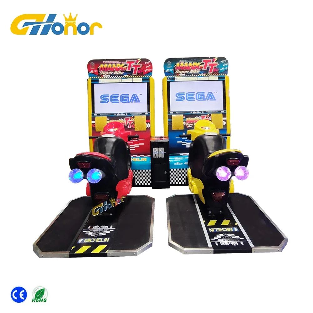 

Coin operated car game controller racing steering whee lMANX TT Moto Racing Game Imulator Arcade Simulator Driving Game Machine