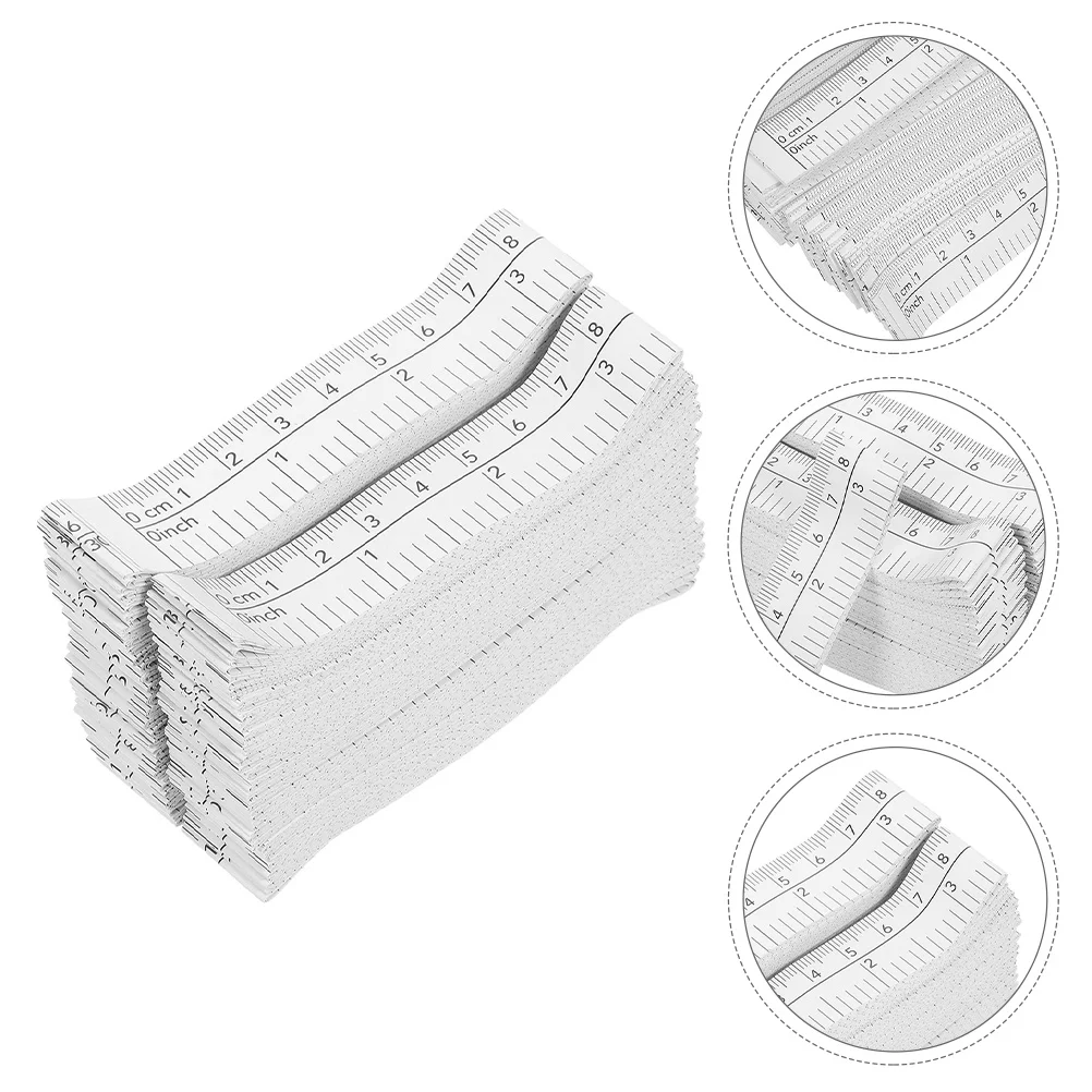 

100Pcs 15M Dual Sided Paper Measuring Tape Accurate Body Ruler Disposable Tailor Tool for Crafting Home Renovation Portable