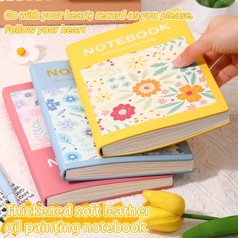 diario-horizontal-a5-caderno-de-couro-com-design-sem-fio-e-pintura-a-Oleo-capa-dura-com-200-paginas-57-x-83-polegadas-de-espessura