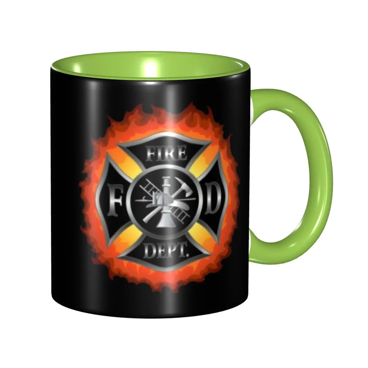 Customized Fire Rescue Firefighter Mugs DIY Ceramic Milk Tea Coffee Cup