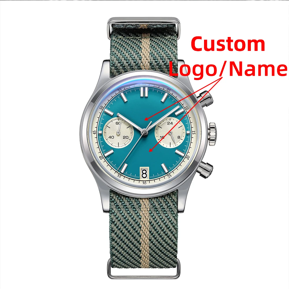 

ADDIESDIVE New Quartz Watch Custom Logo Men Watch 38mm Luminous 100m Waterproof chronograph Wristwatch