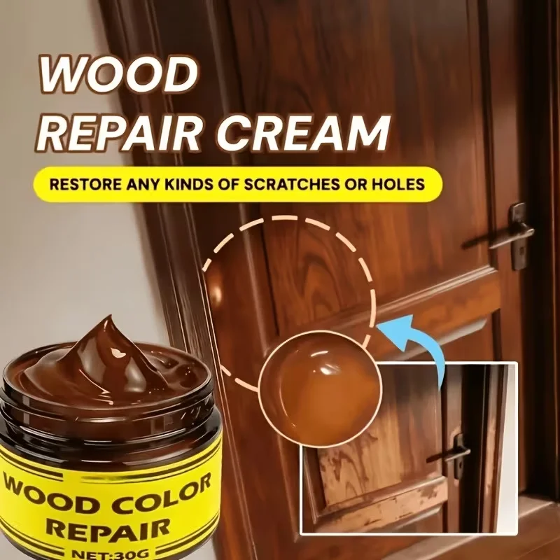 Furniture Wood Repair Cream, Cover Scratches, Renew Damaged Wood Surface for Wooden Furnishings