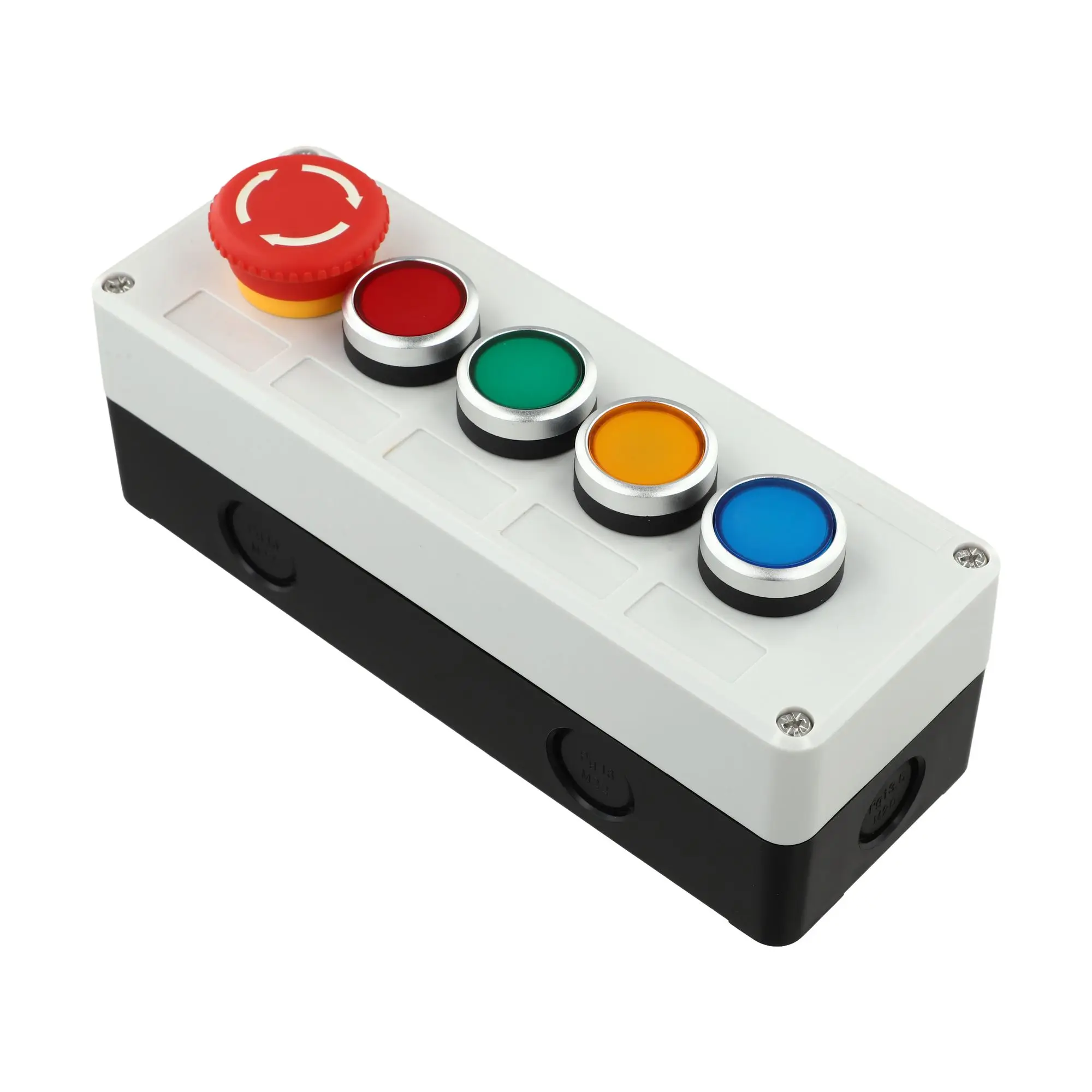 Waterproof Control Box 22mm Inching Switch For Automotive Use ABS Material Construction High Current Push Switch