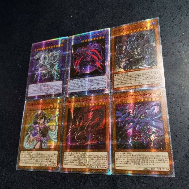 6 Stks/set Yu Gi Oh Kaarten Diy Zelf Gemaakt 20-jarig Jubileum Legende Kleur Flash Geborsteld Flash Anime Spel Karakters Kaarten Speelgoed Geschenken