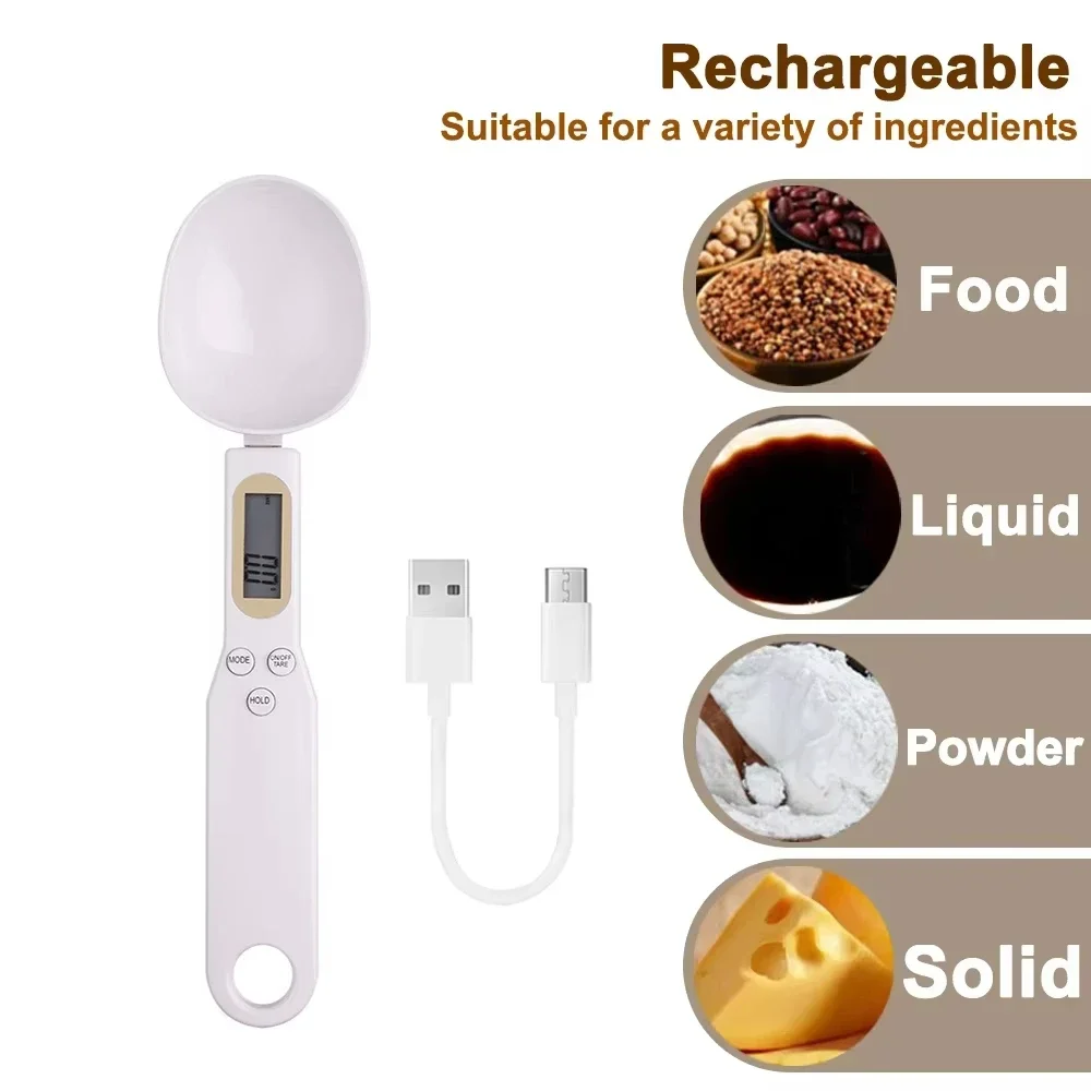 Mini Spoon Scale Digital Kitchen Scale Electronic LCD Food Scale 0.1-500g Cooking Flour Milk Coffee Powder Weight Measure Spoon