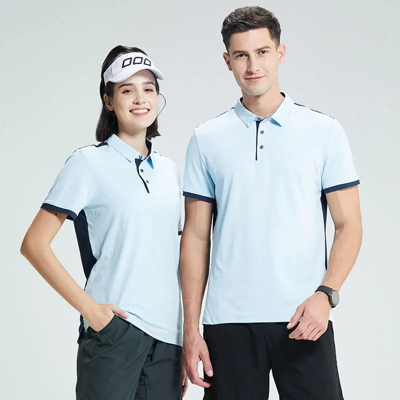 Sunscreen Antibacterial Polo Shirt Outdoor Fitness Running Quick-Drying Shirt Sports Short Sleeve T-Shirt