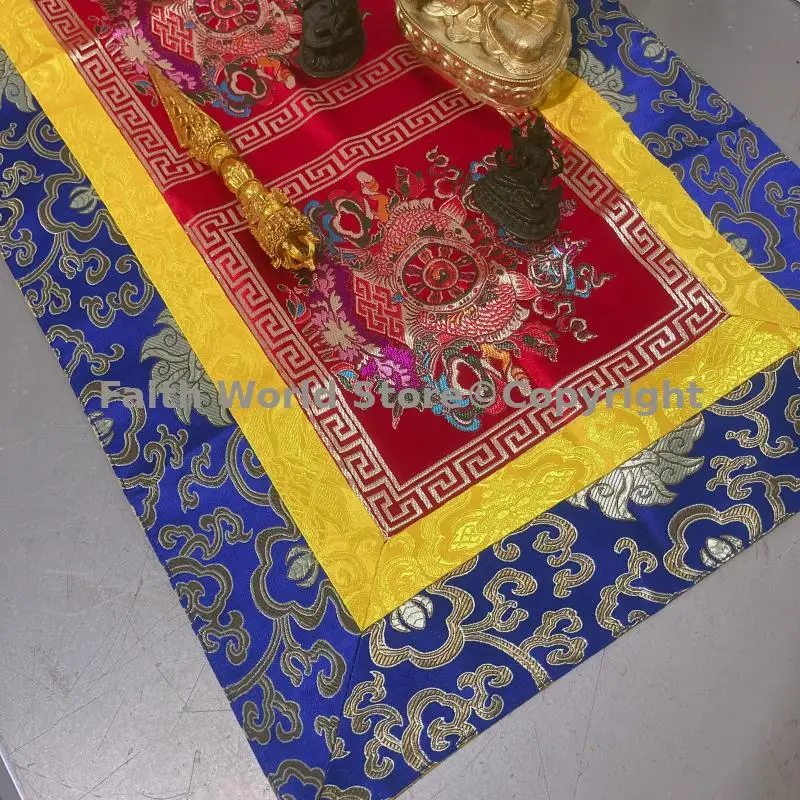 Buddhist item Buddhist tablecloth Tibet Nepal family home temple Auspicious embroidery Buddha statue Altar cover Table cloth mat