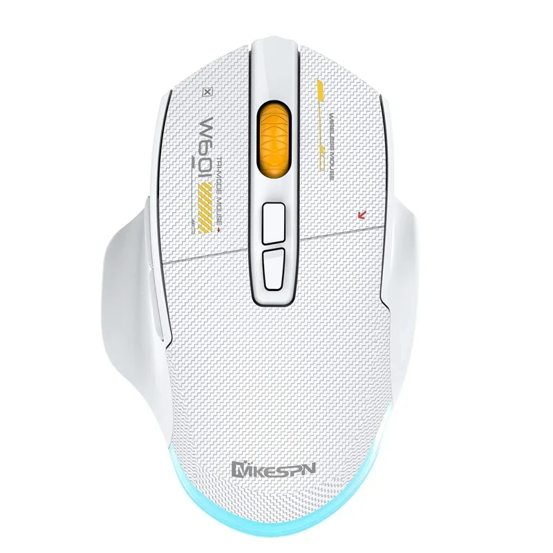 

W601 Wireless Ergonomic 2.4G Tri-Mode 500mAh Rechargeable Mouse 12800DPI Adjust Macro Programmable 7 Button E-sports Mouse