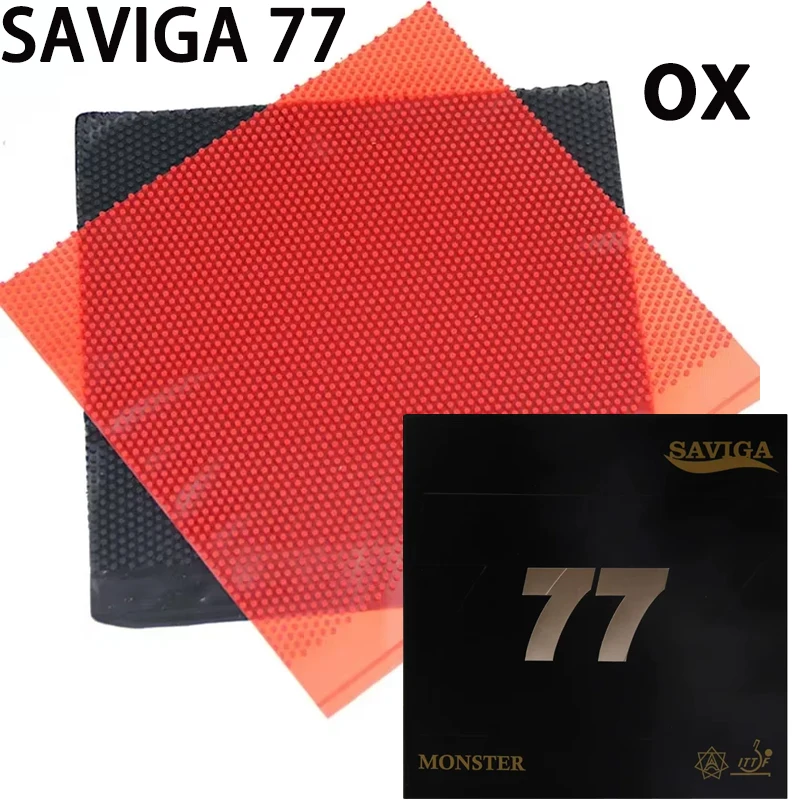 

Monster Table Tennis Rubber OX SAVIGA 77 Non-Cured Medium Particle Long Pimples Offensive Ping Pong Rubber Good in Attack&Speed