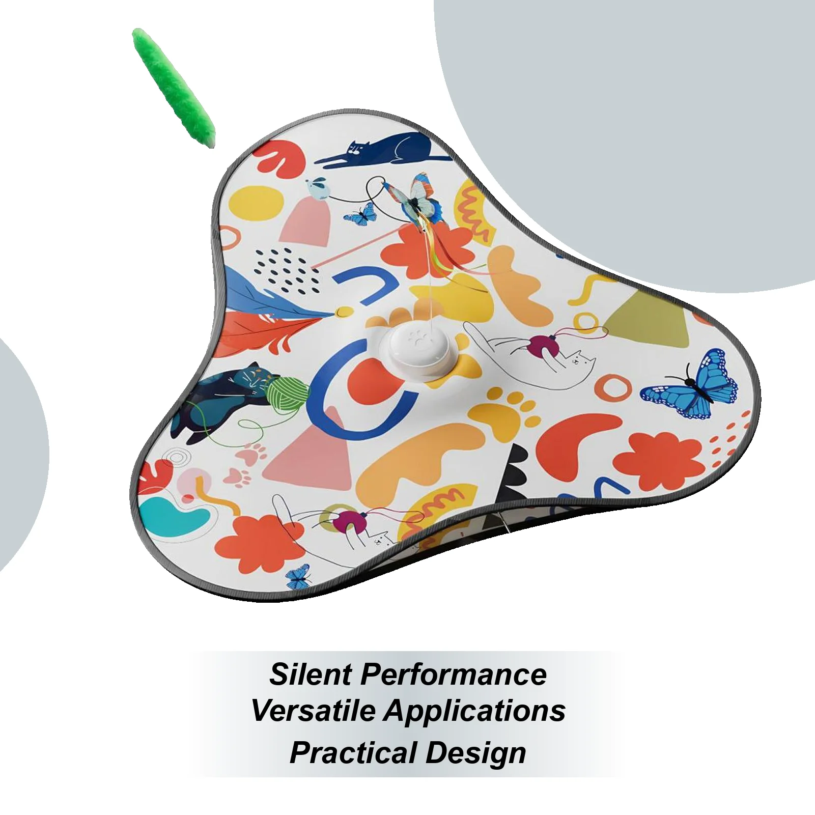 

Интерактивная игрушка для кошек, тихая игра для домашних животных с движущимися скрытыми дразниками, перезаряжаемые движущиеся игрушки для кошек для квартиры, один час