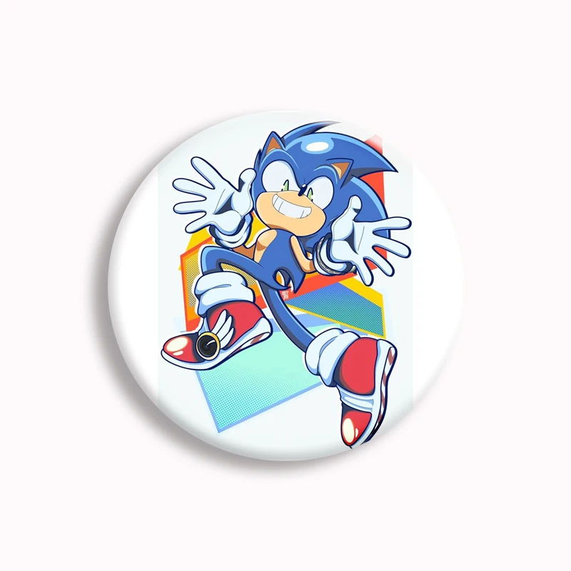 Cartoon Sonic Anime Soft Button Pin klassische kreative Sonic niedlichen Brosche Abzeichen Tasche Zubehör Dekor Studenten Geschenke