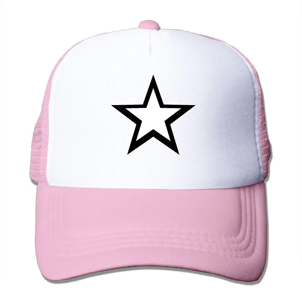 Man Popular Unique Five-Pointed Star Mesh Snapbacks Baseball Hat Pink