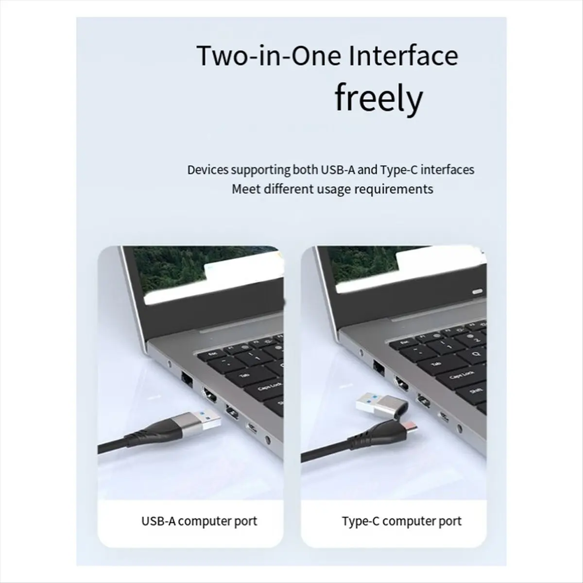 

Стабильный USB3.0 Type-C к двойному HDMI-совместимому удлинителю кабеля Двойной экран Различный дисплей Тот же дисплей HD-видео 4K/60 Гц