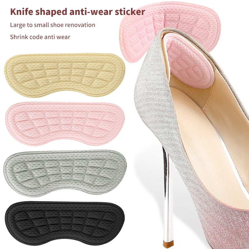 A Pair Anti Drop Anti Wear Heel Stickers Sports Shoes Leather Shoes Heel Stickers Adjusting Size Cushion Insert Insole