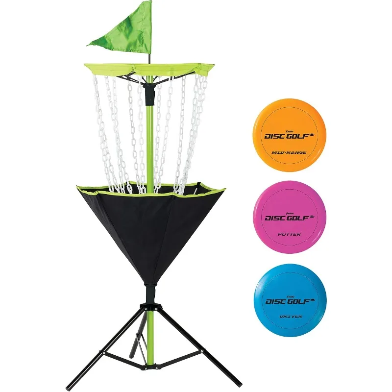 

Disc Golf Baskets - Portable Disc Golf Target with Chains Included - Disc Golf Basket Stand Equipment for Hole