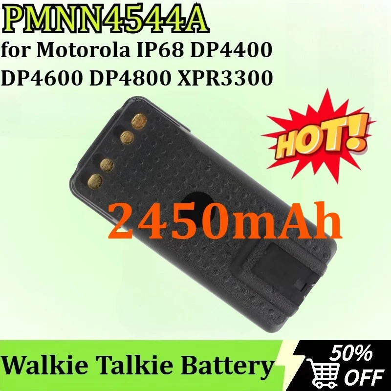 

New PMNN4544A 2450mAh Walkie Talkie Battery for Motorola IP68 DP4800 DP4400 XPR3300 DP4600 XPR3500 XPR7380 XPR7350 XPR7550