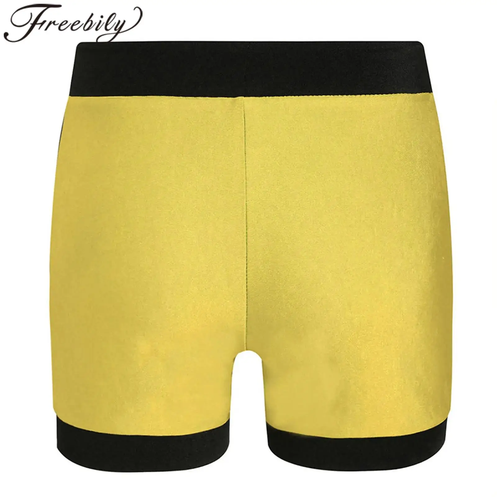 

Костюм для джазового танца с цветными блоками, короткие штаны с эластичной резинкой на талии, детские модные танцевальные шорты с блестками и блестками для девочек, шорты