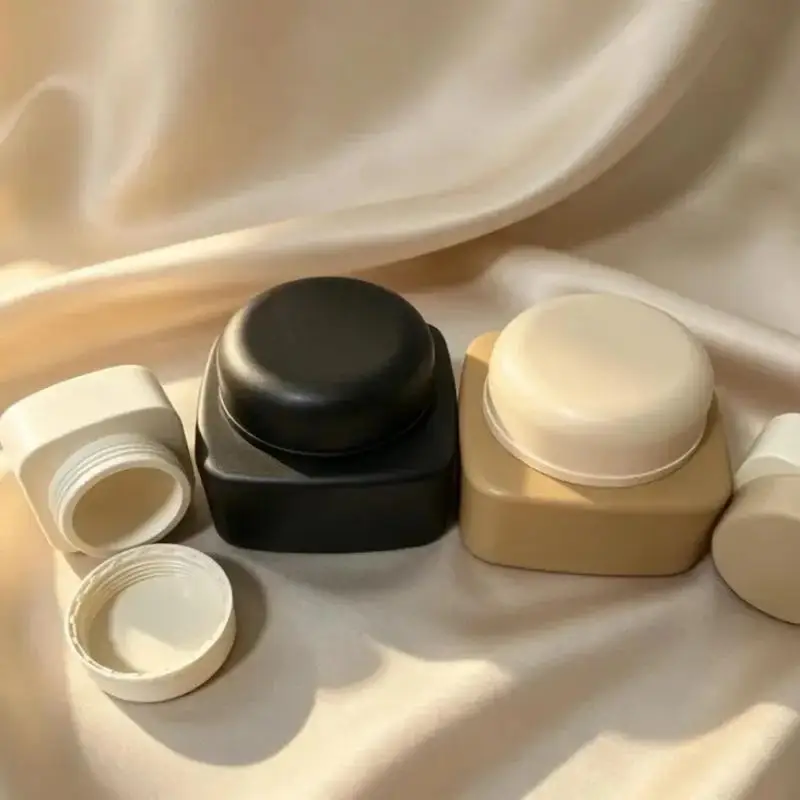 5g/20g Empty Plastic Nail Art Cosmetic Square Containers Jar Face Cream Pot Nail Gel Powder Box Makeup Lotion Tool