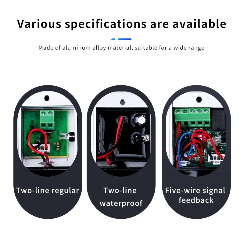 280kg Surface Mounted Double Door Magnetic Lock DC 12V Building Intercom Electric Control Signal Feedback Electromagnetic Lock