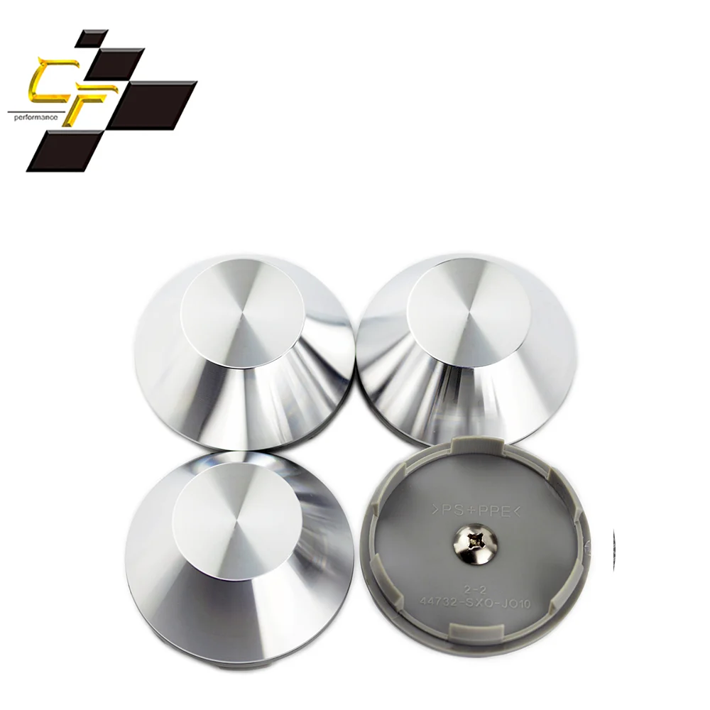 

4 pcs Wheel Center Hup Cap Cover 70mm For Honda Silver Metal Hub Cap Car Exterior Accessories Part Number 44732-SXO-JO10