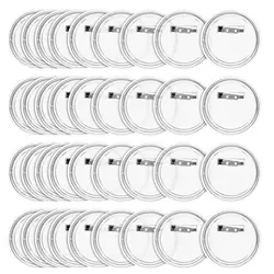 25/50pcs 25/58mm Acrylic Blank Badge Pin Button DIY Badge Button Parts Material Craft Supplies DIY Badges School Projects