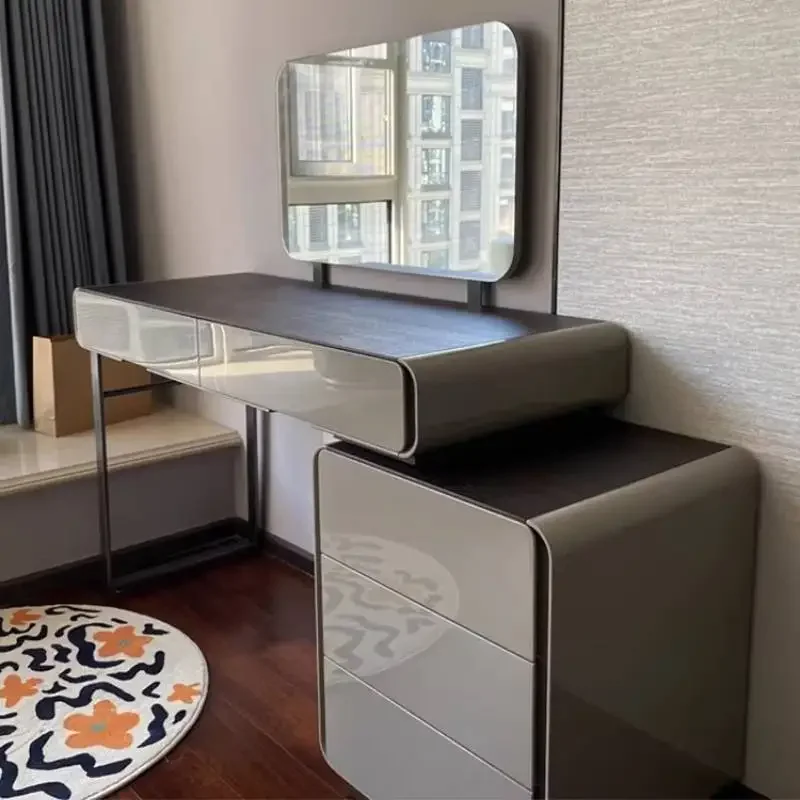 Metal Fashionable Storage Large Dressing Table Wooden Distinctive Rustic Contemporary Dressing Table Coiffeuse Storage Furniture