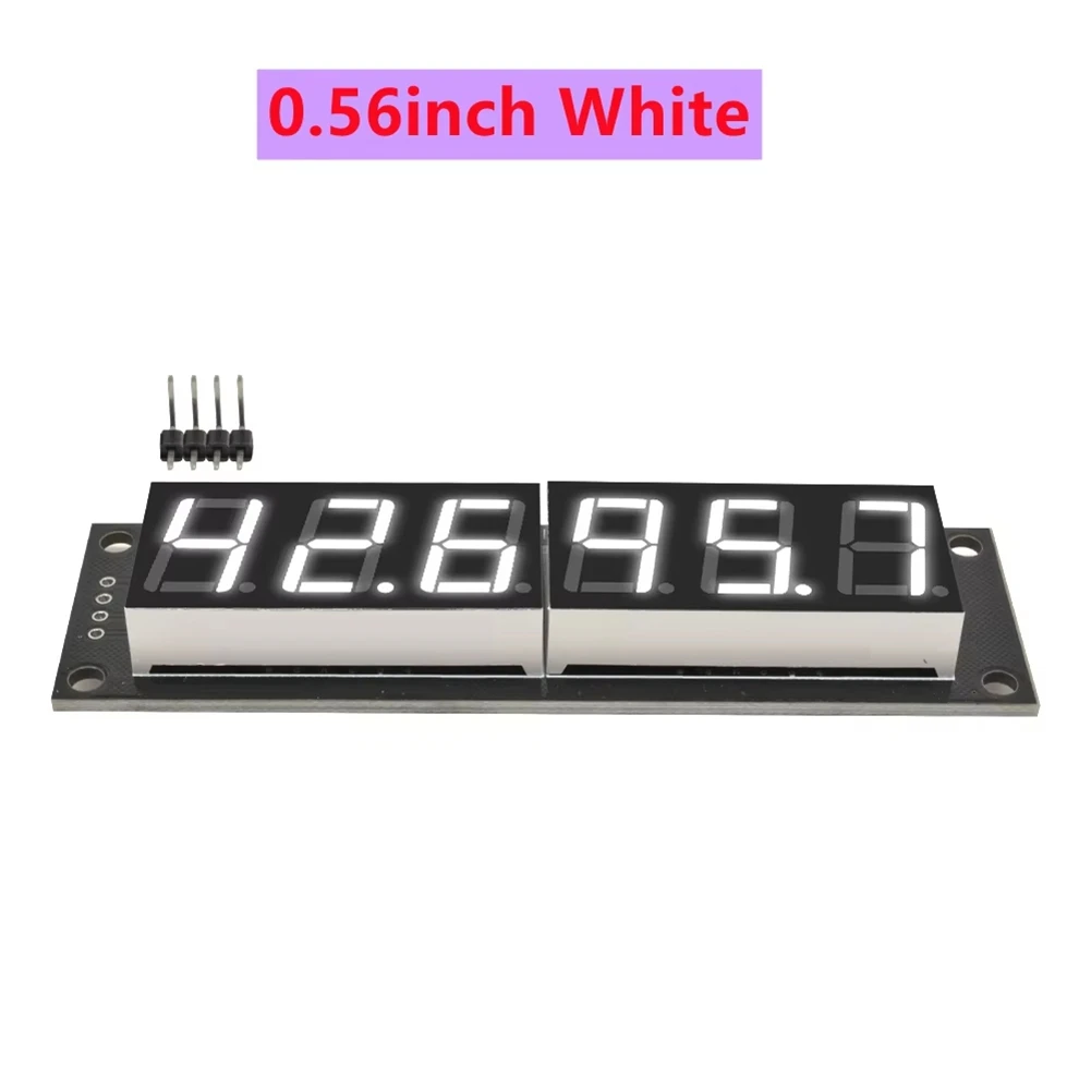 

A01K-TM1637 6-Digit Digital Tube Clock Module 0.56 Inch 7-Segments Blue Yellow White Green LED Display White