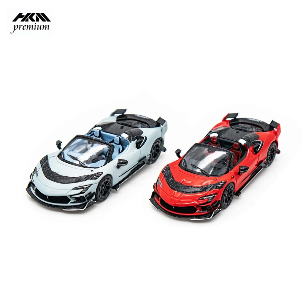 

HKM Premium 1:64 Ferrari Mansory SF90 F9XX Stradale hardtop Spider convertible Alloy Diecast Model Car Toy Christmas Gift